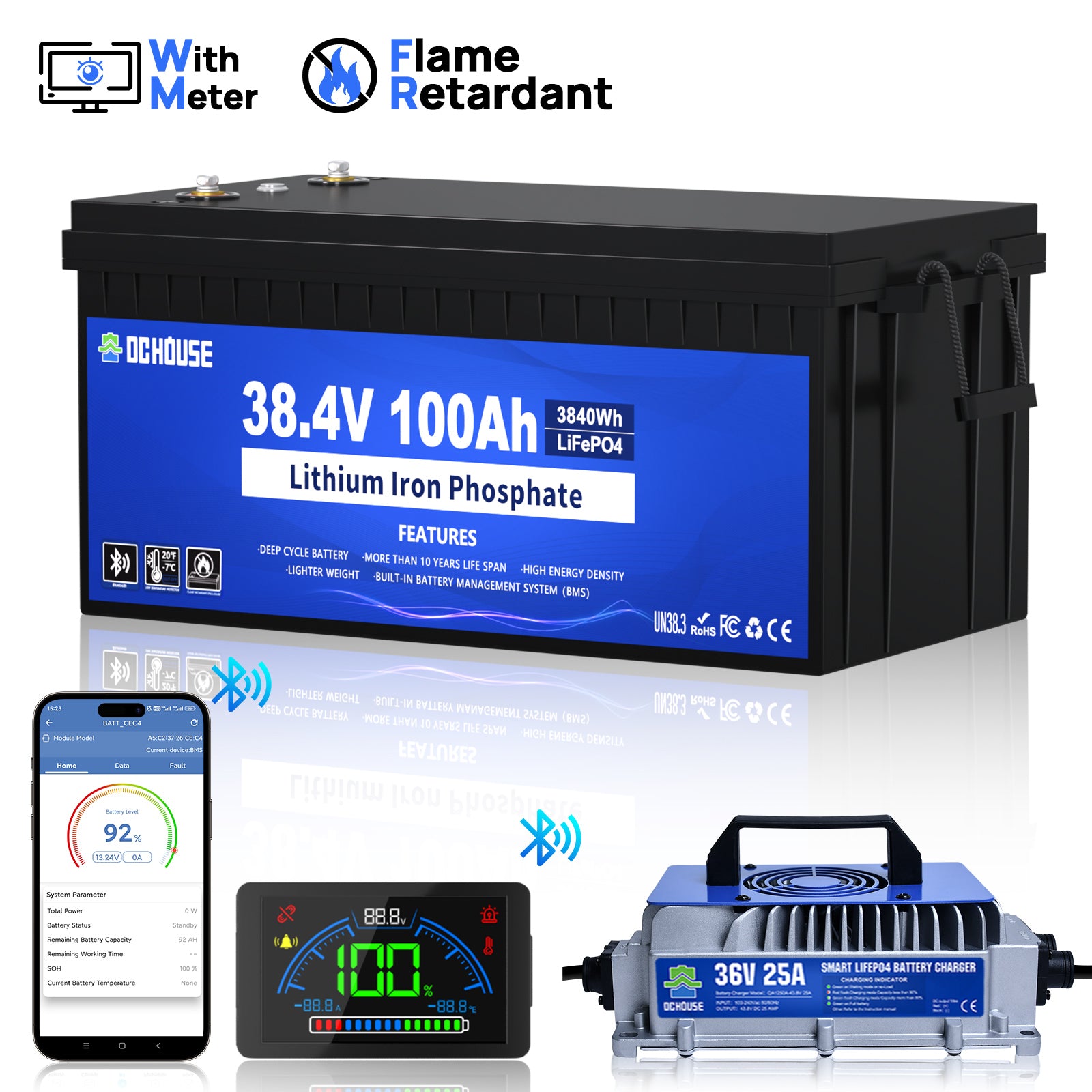 36V 100Ah ABS Case & Charger